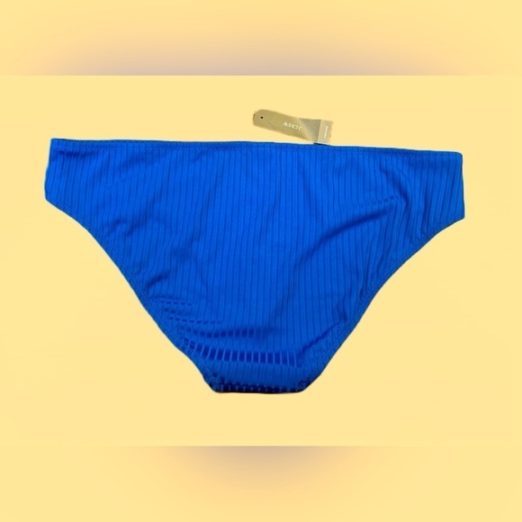 NWT J. Crew Blue Wide-Rib Hipster Full-Coverage Bikini Bottom, Low-Mid-Rise, XL - Picture 5 of 14